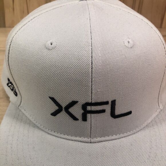 XFL Football Snapback Hat White OSFM Brand New - Picture 2 of 7